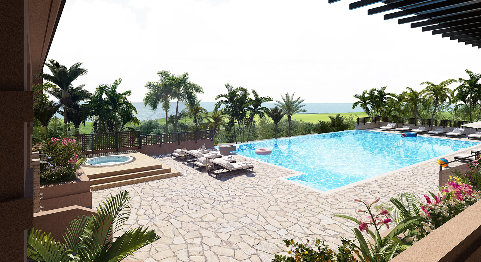 ホテル アラマンダ スプレンディド　プールサイド空間