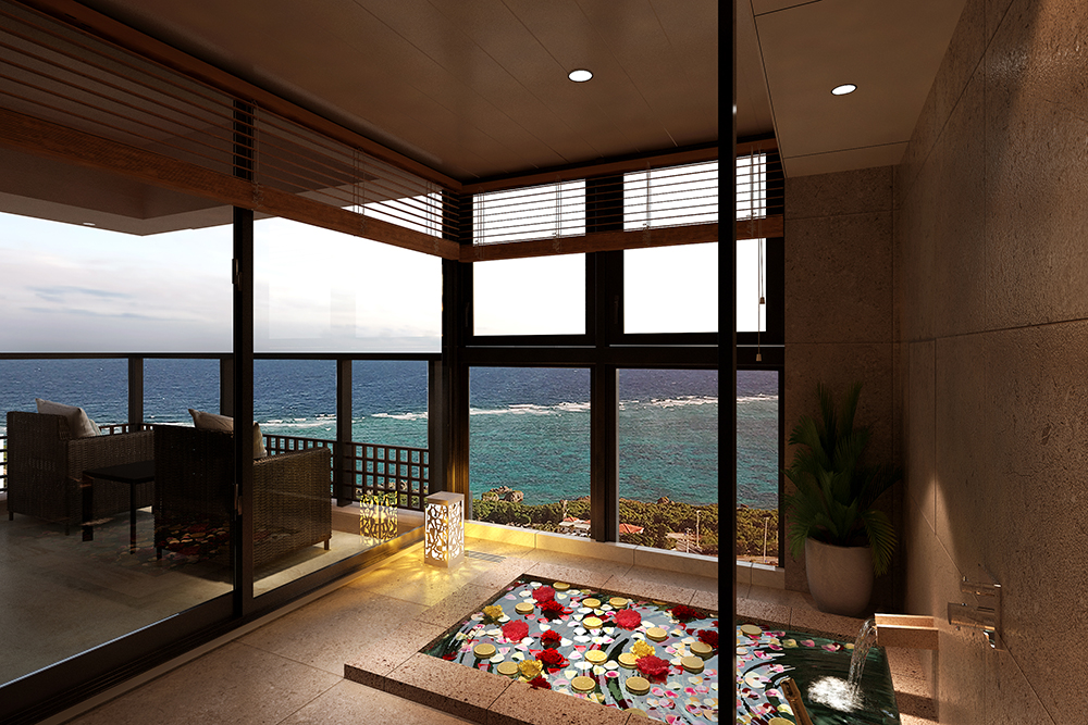 アラマンダスプレンディド Iタイプ海を望む浴室